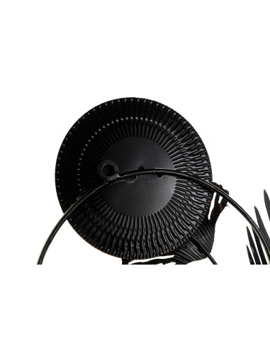 Decoración de pared en metal círculos y jarrón