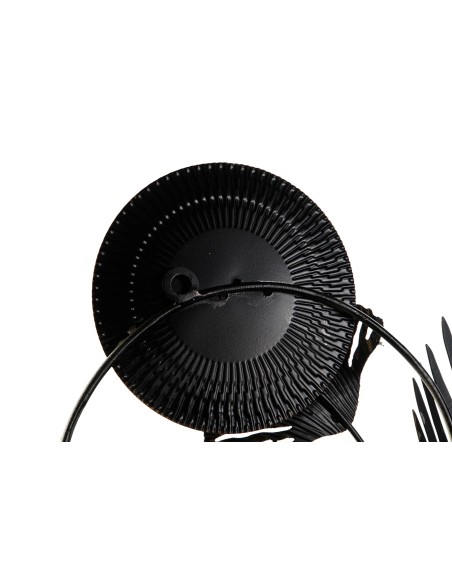 Decoración de pared en metal círculos y jarrón