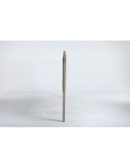 Cabecero de cama de roble y poliéster en gris claro