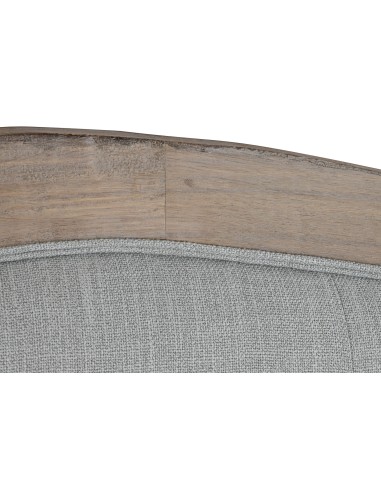 Cabecero de cama de roble y poliéster en gris...