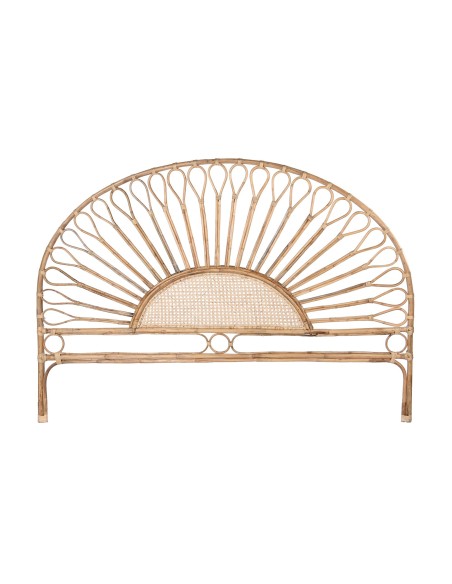 Cabecero de cama ratán diseño ganchos