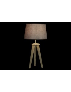 Lampara sobremesa de madera de pino 2
