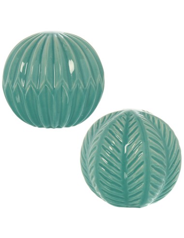 Bola de cerámica color verde mar.