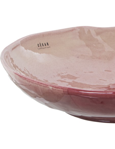 Centro de cerámica en rosa tricolor