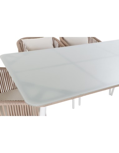 Conjunto de Jardín de Mesa y 6 Sillas Beige