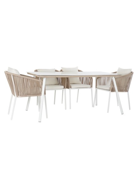 Conjunto de Jardín de Mesa y 6 Sillas Beige