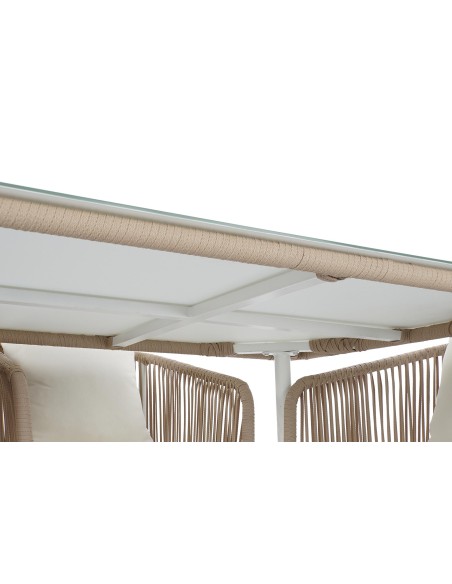 Conjunto de Jardín de Mesa y 6 Sillas Beige