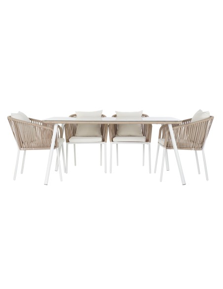 Conjunto de Jardín de Mesa y 6 Sillas Beige