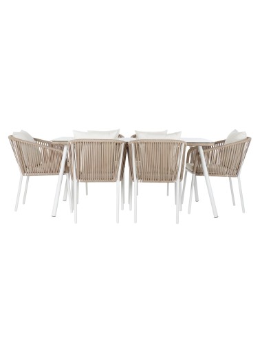 Conjunto de Jardín de Mesa y 6 Sillas Beige