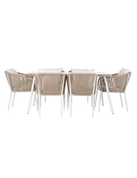 Conjunto de Jardín de Mesa y 6 Sillas Beige