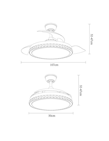 Ventilador de techo Biliku Níquel