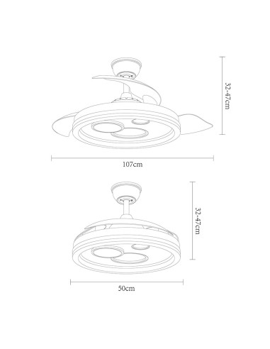 Ventilador de techo Turia blanco