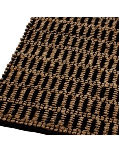 Alfombra de Yute Bicolor Negro y Natural 2
