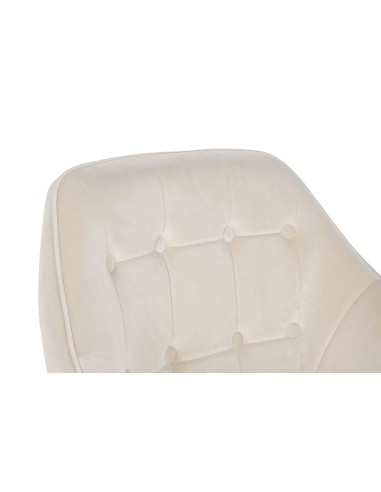 Sillón de poliéster en crema