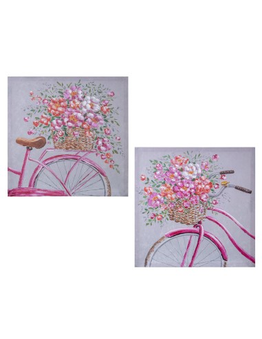 Cuadro pintado en lienzo bicicleta