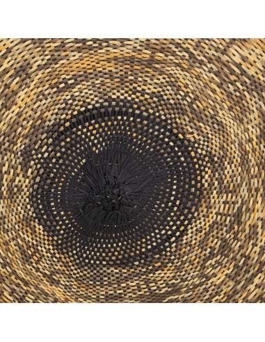 Decoración de pared Círculos de Metal y Fibra