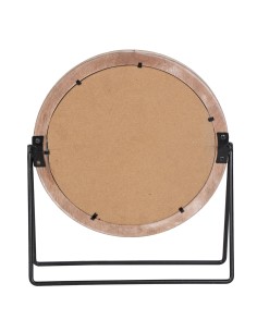 Espejo de madera con pie metal 2