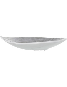 Centro cerámica blanco/plata 2