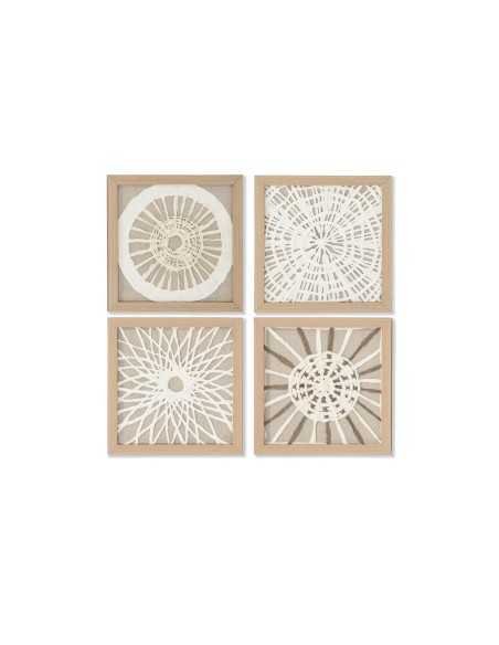 Juego de 4 cuadros papel mache