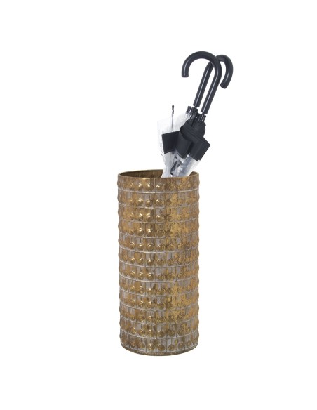 Paragüero Bolas Dorado metal