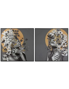 Cuadro mujer con flores