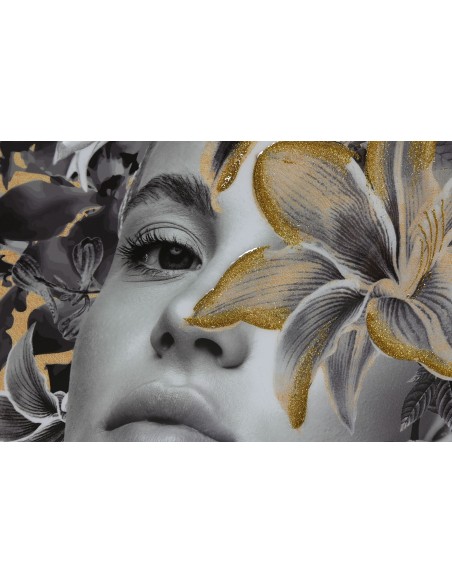 Cuadro mujer con flores