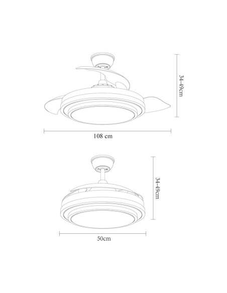 Ventilador de techo Ibe Negro
