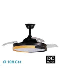 Ventilador de techo Emperador Negro y Haya