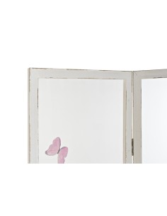 Biombo madera y nylon tropical 2