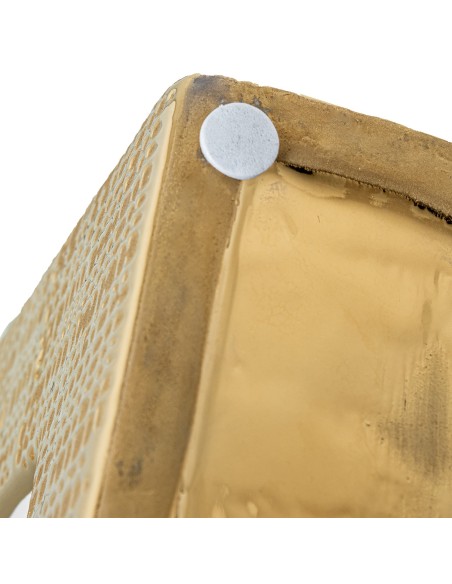 Jarrón cerámica blanco/oro