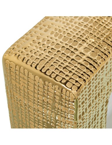 Jarrón cerámica blanco/oro