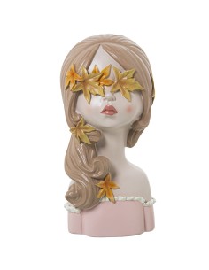 Figura resina mujer con flores