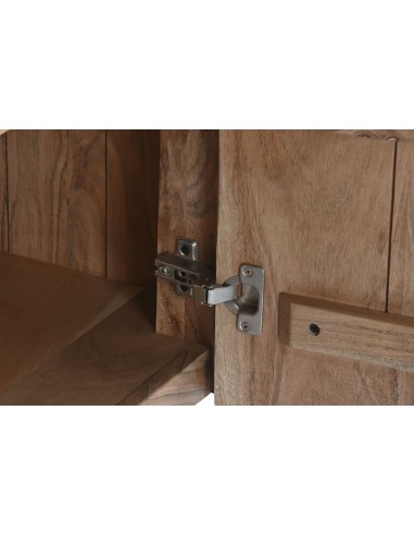 Mueble de televisión de acacia y mármol