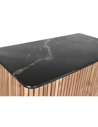 Mueble aparador de madera acacia y mármol