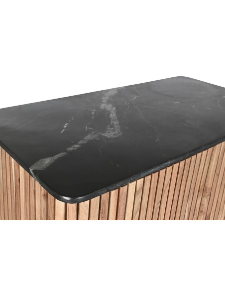 Mueble aparador de madera acacia y mármol
