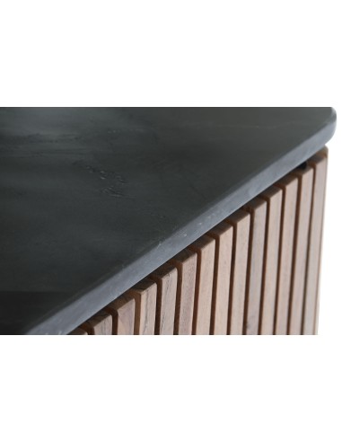 Mueble aparador de madera acacia y mármol