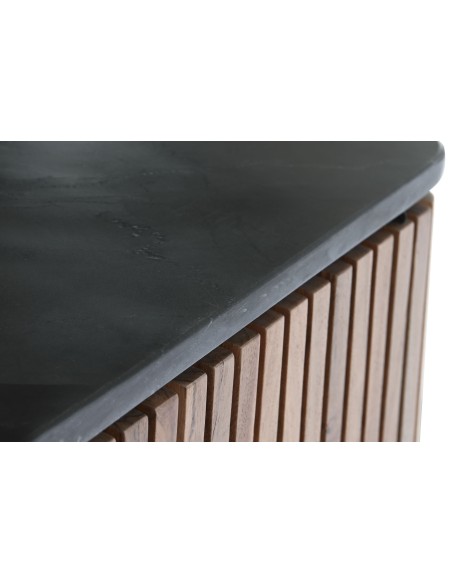 Mueble aparador de madera acacia y mármol