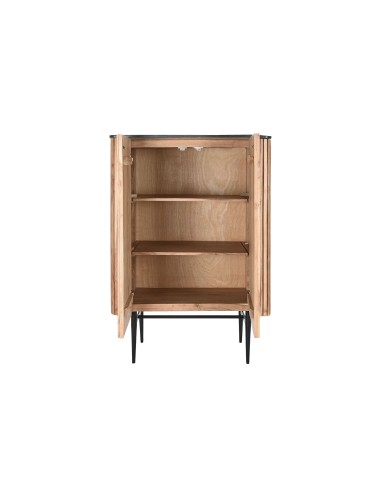 Mueble aparador de madera acacia y mármol