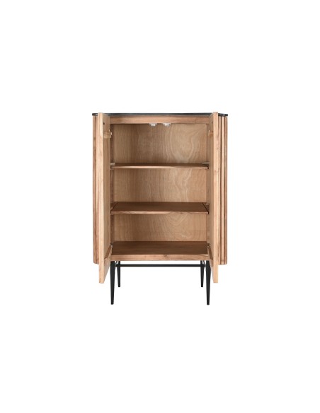 Mueble aparador de madera acacia y mármol