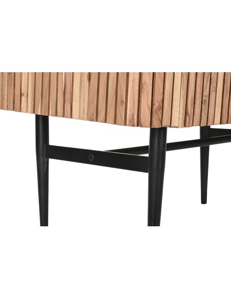 Mueble aparador de madera acacia y mármol