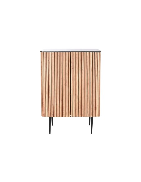 Mueble aparador de madera acacia y mármol