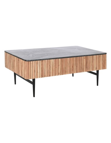 Mesa de centro madera de acacia y mármol