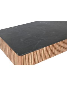 Mesa de centro madera de acacia y mármol 2