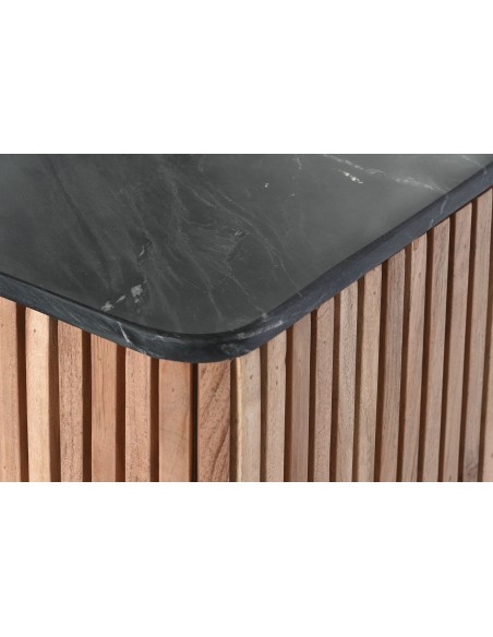 Mesa de centro madera de acacia y mármol