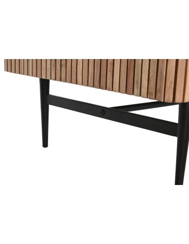 Mesa de centro madera de acacia y mármol