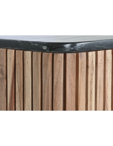Mesa de centro madera de acacia y mármol