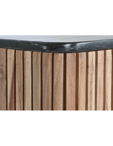 Mesa de centro madera de acacia y mármol