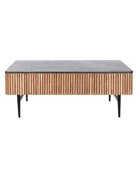 Mesa de centro madera de acacia y mármol