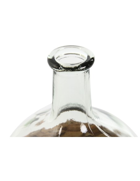 Jarrón cristal con base de fibra