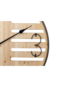 Reloj de pared metal y madera 2